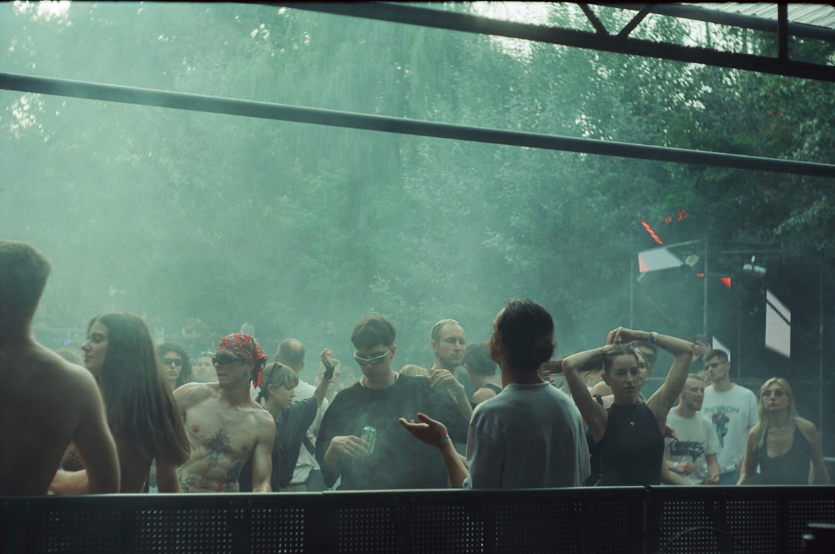 Crowd at an outdoor music festival in the Balkans