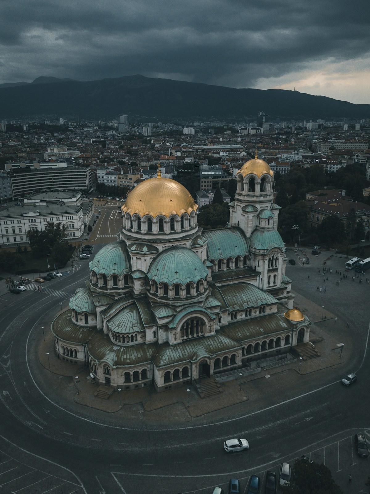 Blue domed building in Sofia, Bulgaria
