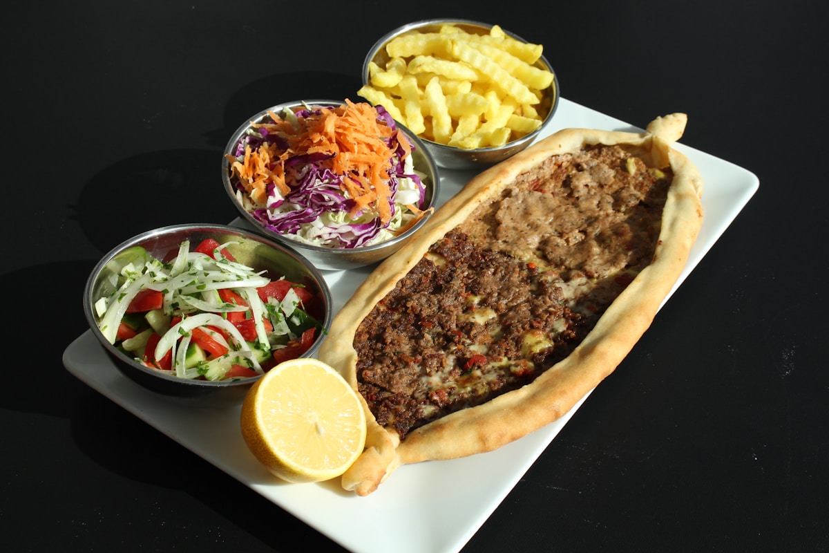 Traditional Bosnian food - meat pastry and soup, Bosnia and Herzegovina