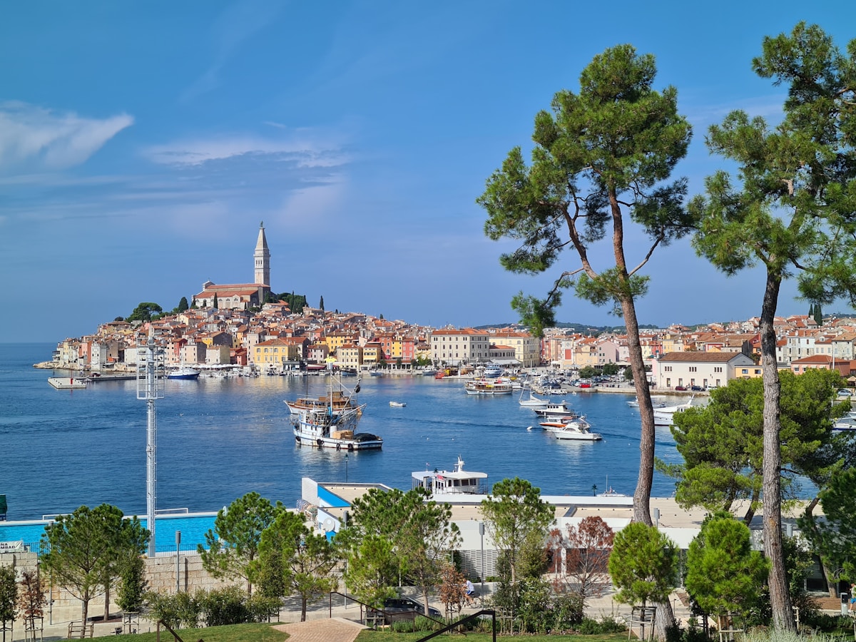 Rovinj old town on its Istrian peninsula, Croatia