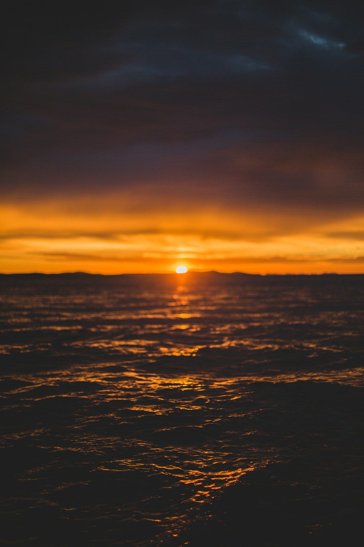Sunset over the Adriatic from Zadar promenade, Croatia