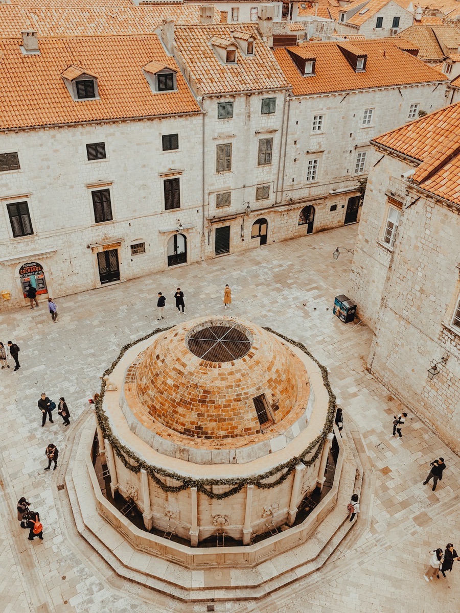 People walking in Dubrovnik old town, Croatia