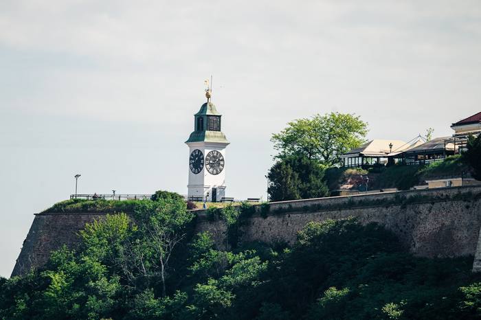 Stone building on a hill in Novi Sad, Serbia
