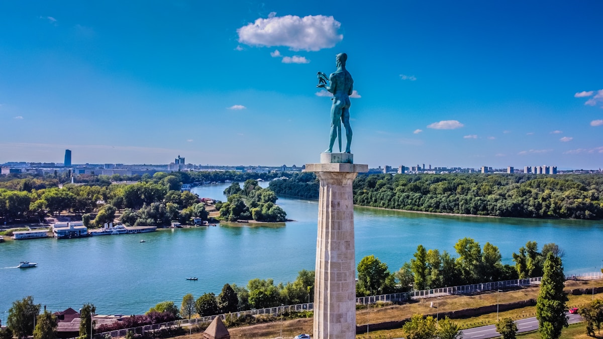 Statue of the Victor monument at Kalemegdan, Belgrade, Serbia