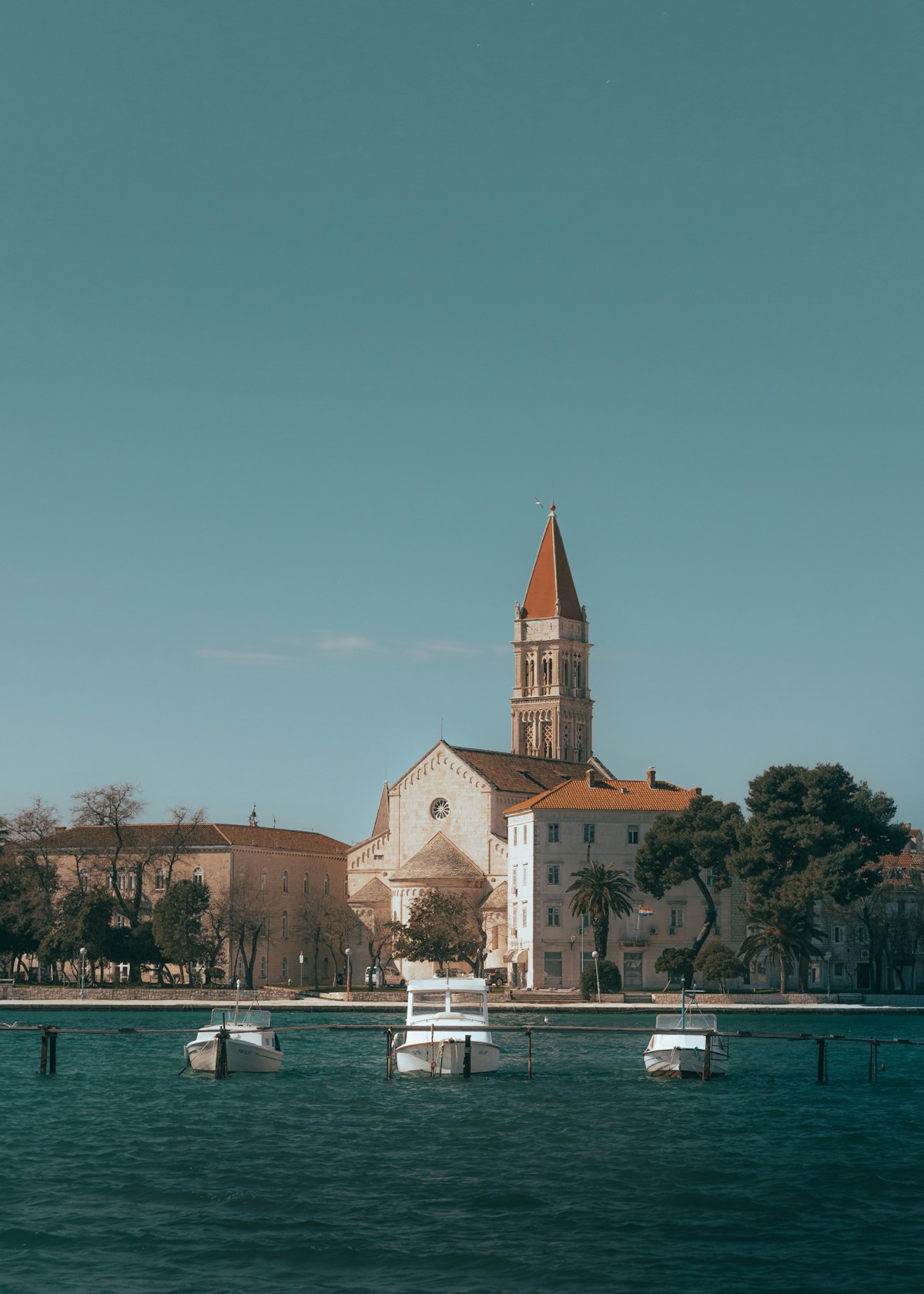 Cathedral of St Lawrence on its island in Trogir, Dalmatia, Croatia